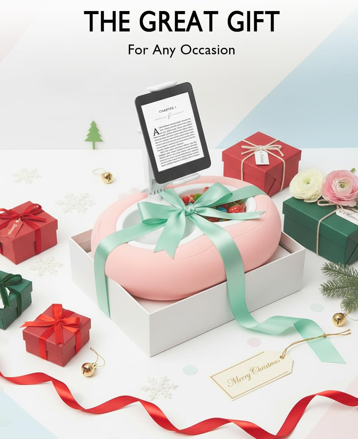 Ultimate Tablet Pillow Stand - Versatile 360° Rotating Holder for All Your Devices - Soft Plush Fabric with Detachable Snack Bowl - Perfect for Relaxing in Bed or On-the-Go - Stylish Pink Design